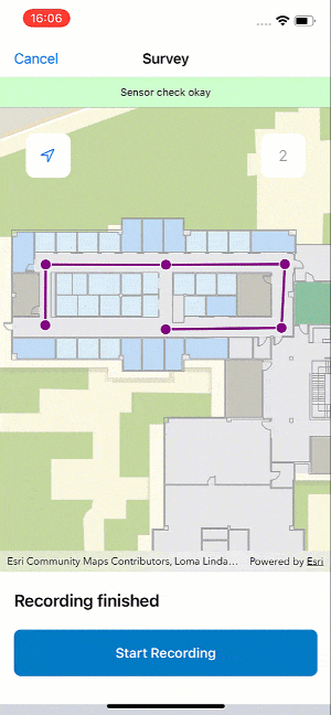 ArcGIS IPS Setup app survey mode