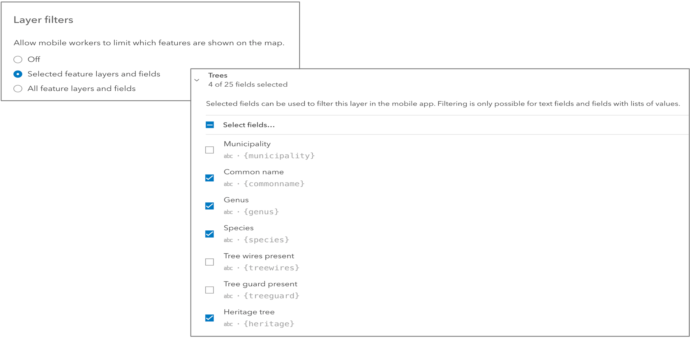 Add layer filtering capabilities to maps