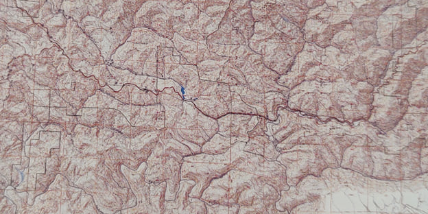 Image showing shaded contours working with relief, from late 1990s