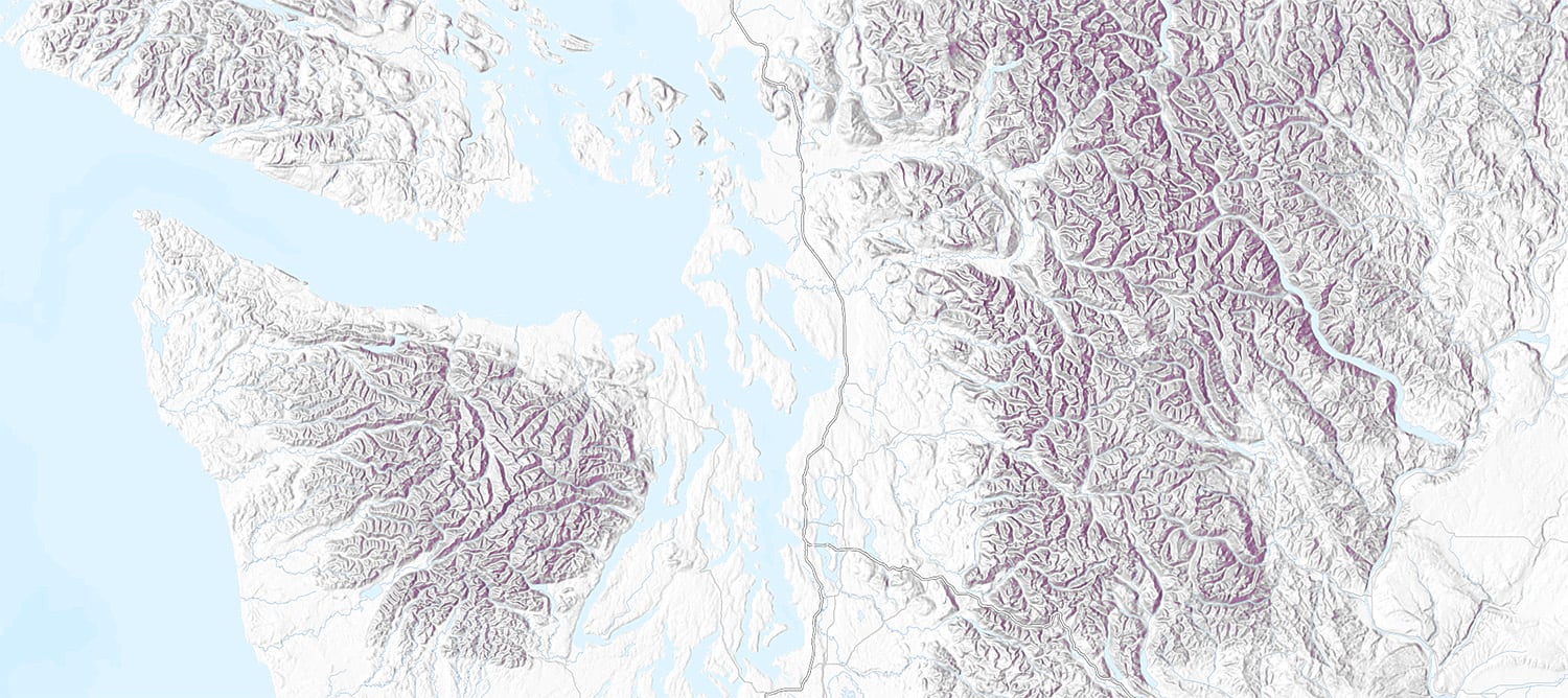 NW USA using two hillshade layers NW USA using two hillshade layers