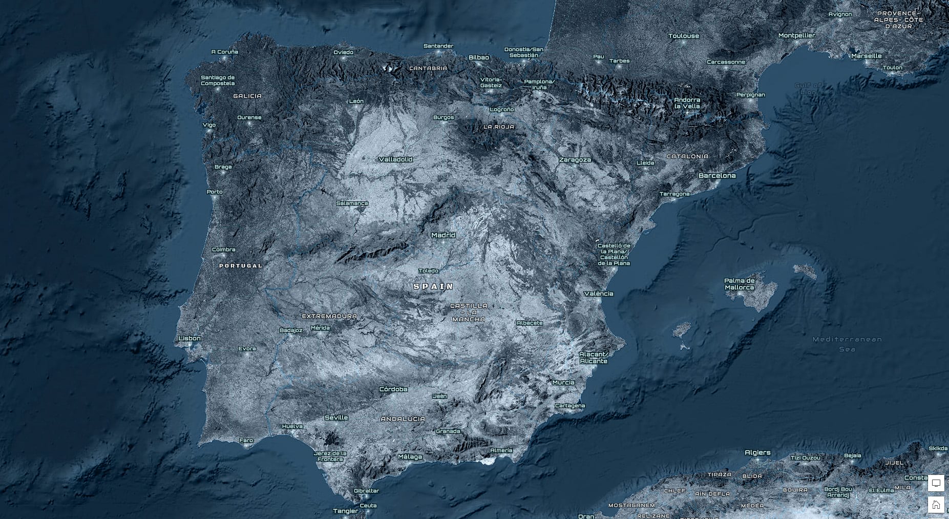Spain, using theNova basemap combined with Firefly imagery