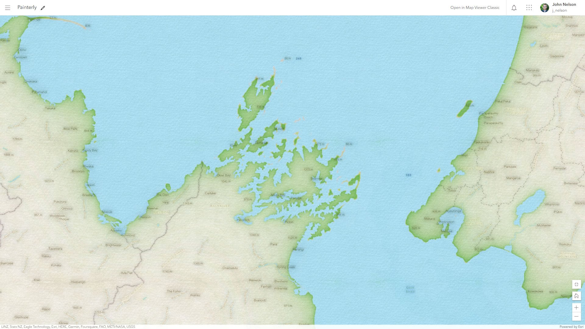 Painterly basemap in ArcGIS Online