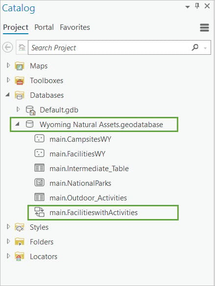 Locate relationship class in Catalog pane