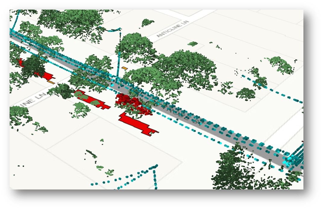 Figure 1: Vegetation encroachment sites