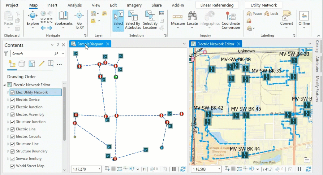 Sample consistent diagram becoming inconsistent with the network topology space