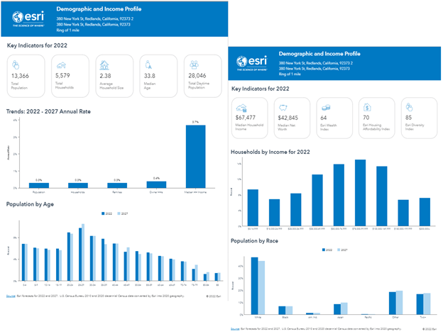 New Demographic and Income Profile report