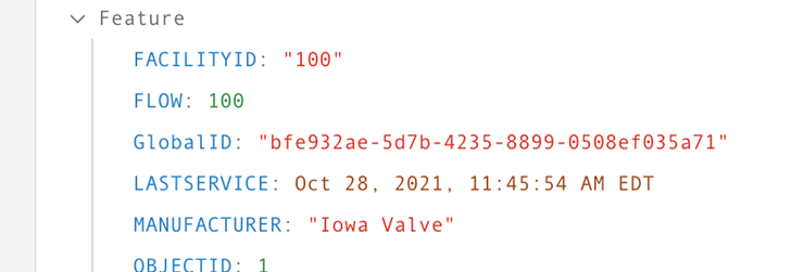 Example of the results window showing tree output for results