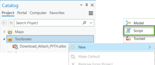 Create new script tool from Catalog pane Create new script tool from Catalog pane