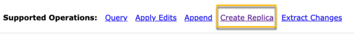 Create Replica operation