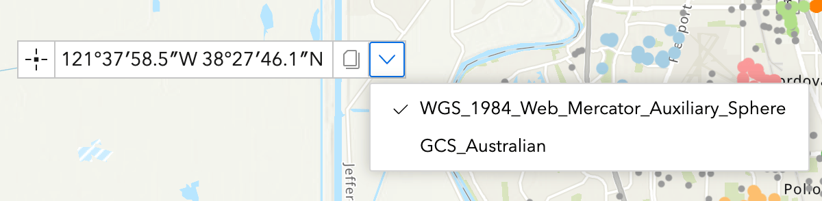 Coordinates widget