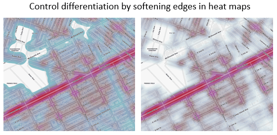 Heat map edge softening