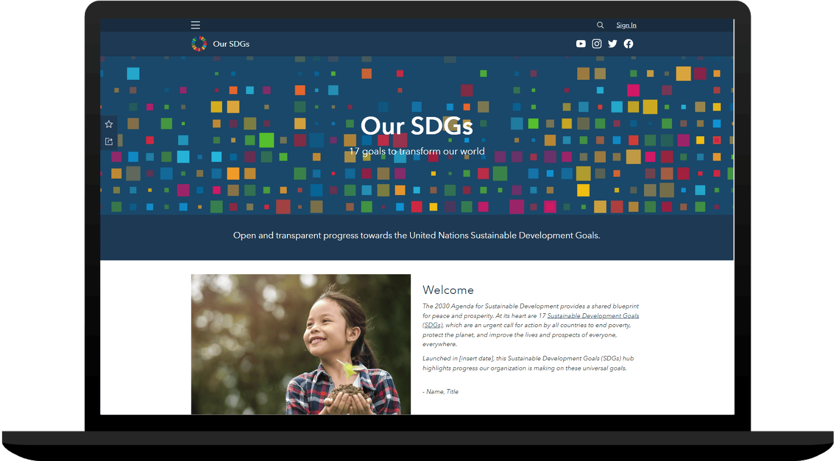 Browse a site designed to share progress made on Sustainable Development Goals. Browse a site designed to share progress made on Sustainable Development Goals.