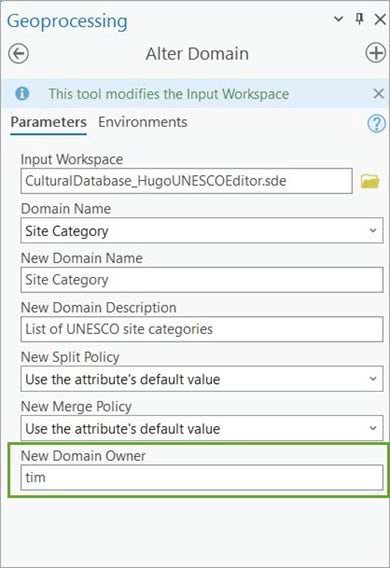 Alter Domain - geoprocessing tool