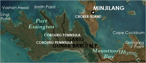 Cobourg Penninsula with labels Cobourg Penninsula with labels
