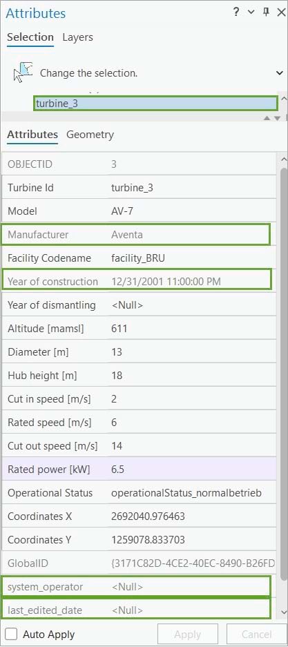 Wind Turbine 3 attributes