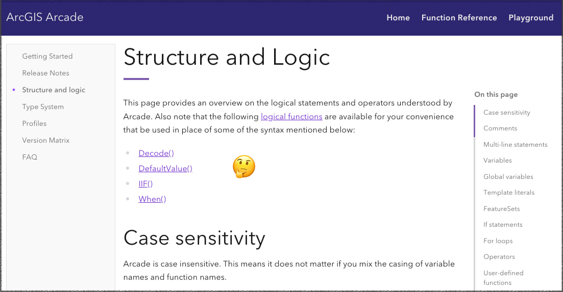 The former structure and logic page