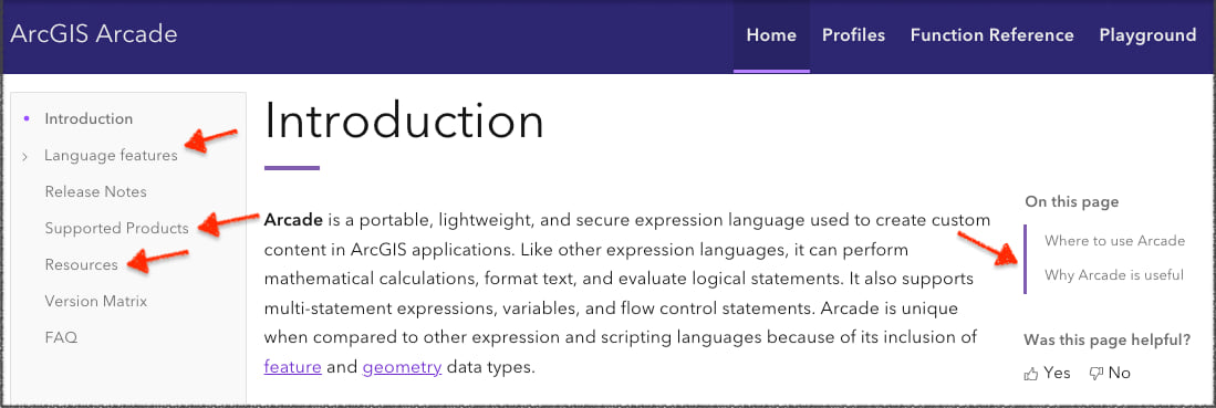 The new home page for the Arcade documentation.