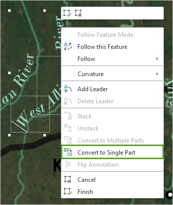 Convert to Single Part in the Annotation editing context menu