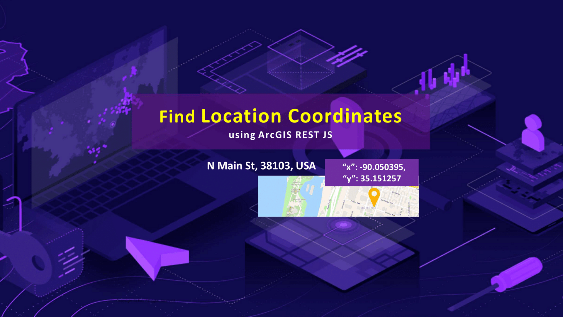 Find address coordinates using Node.js