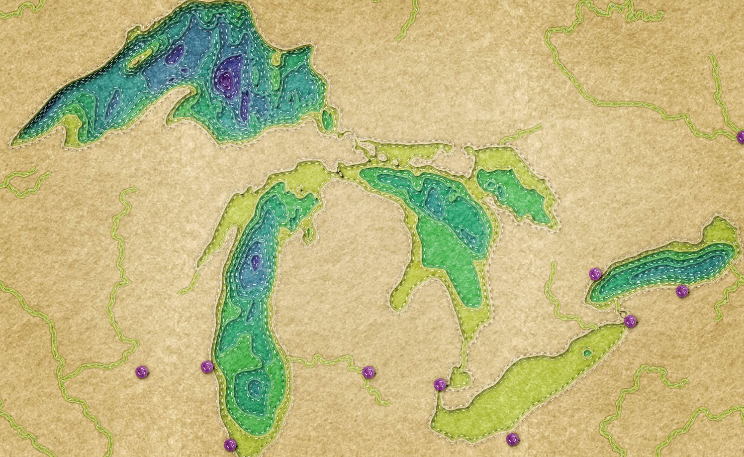 Map made in ArcGIS Pro using the "Felt" style. Map made in ArcGIS Pro using the "Felt" style.