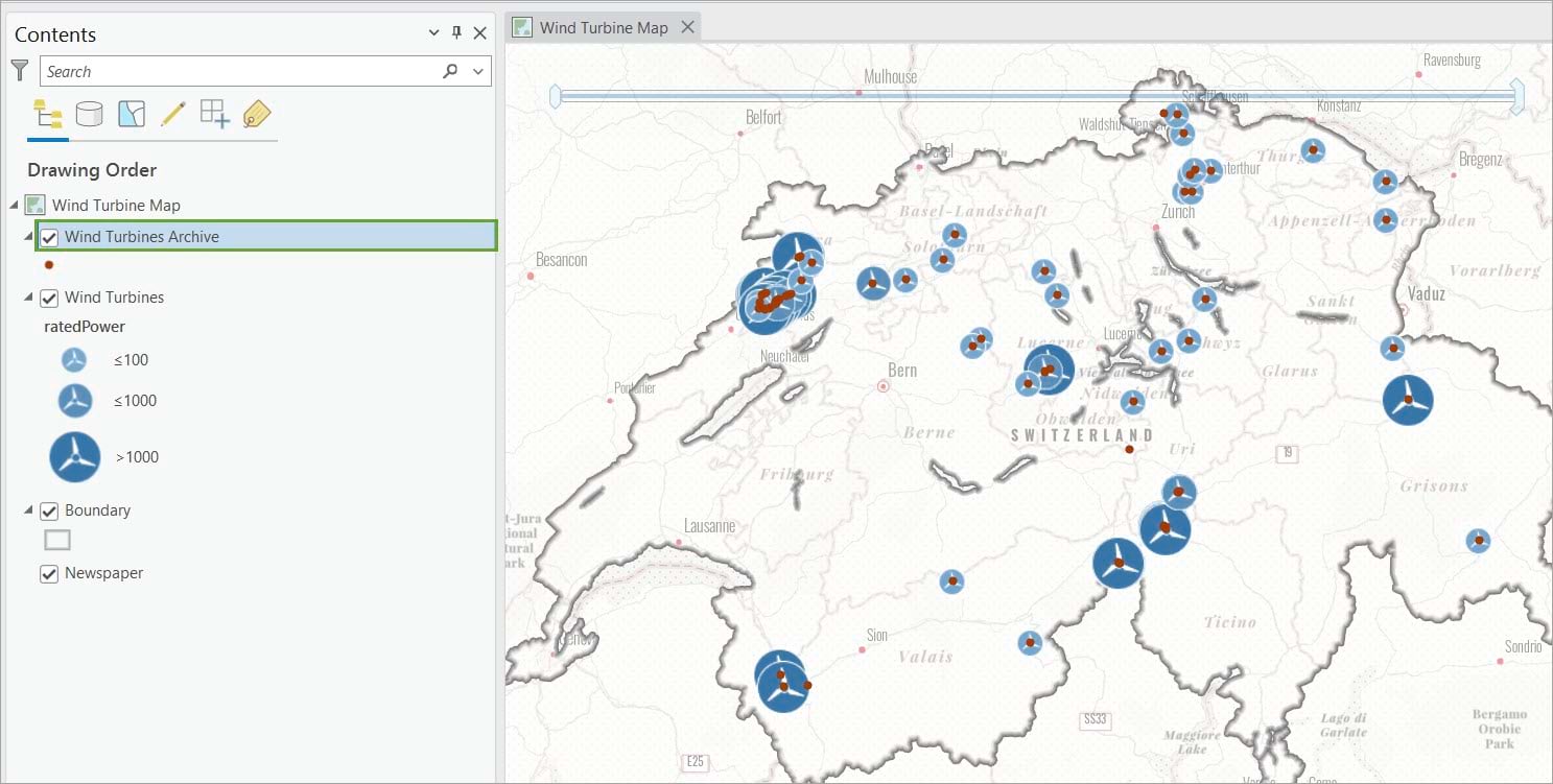 Wind Turbines Archive Class added to the map