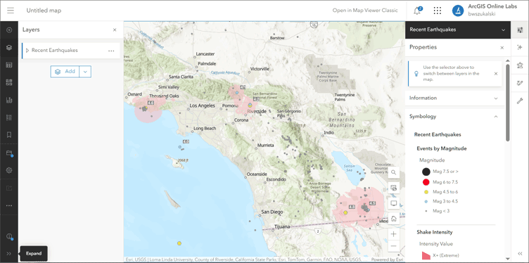 Recent earthquakes