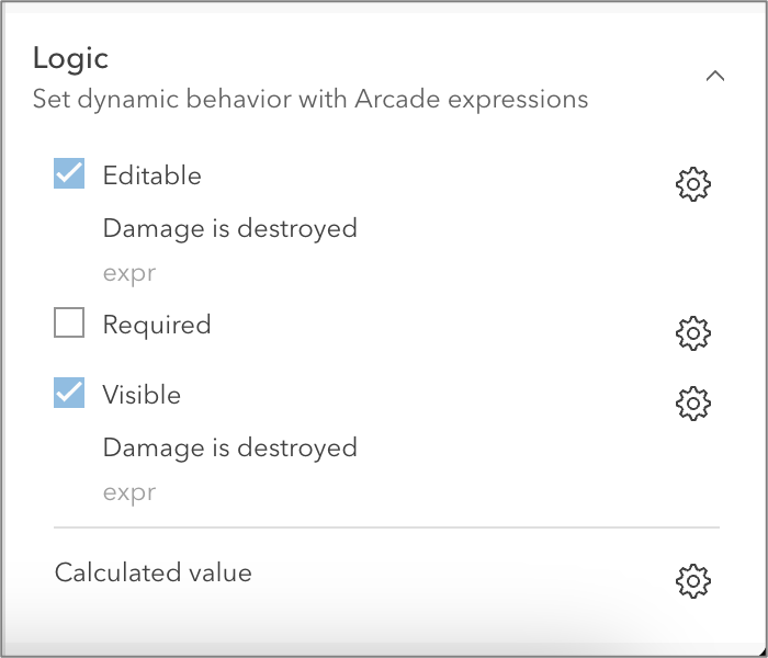 Set dynamic behavior with Arcade expressions