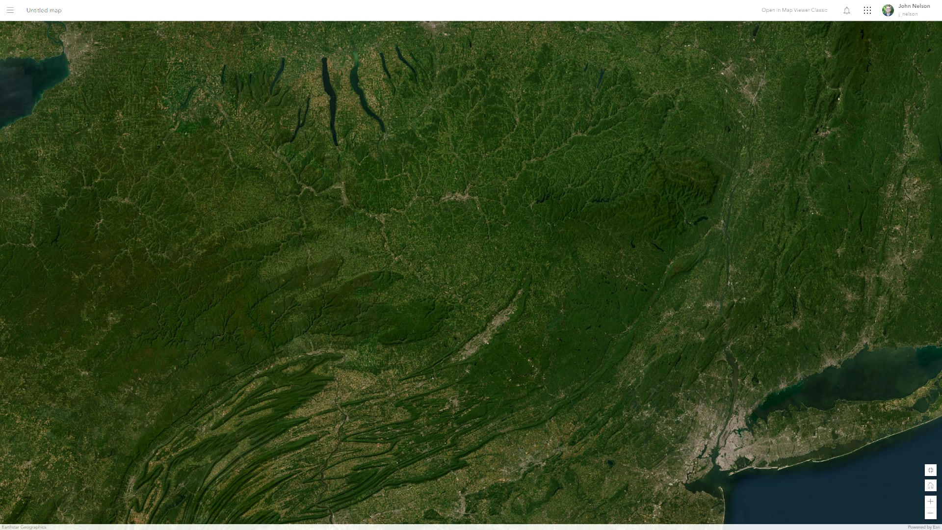 ArcGIs Online imagery basemap without the glorious mist effect.