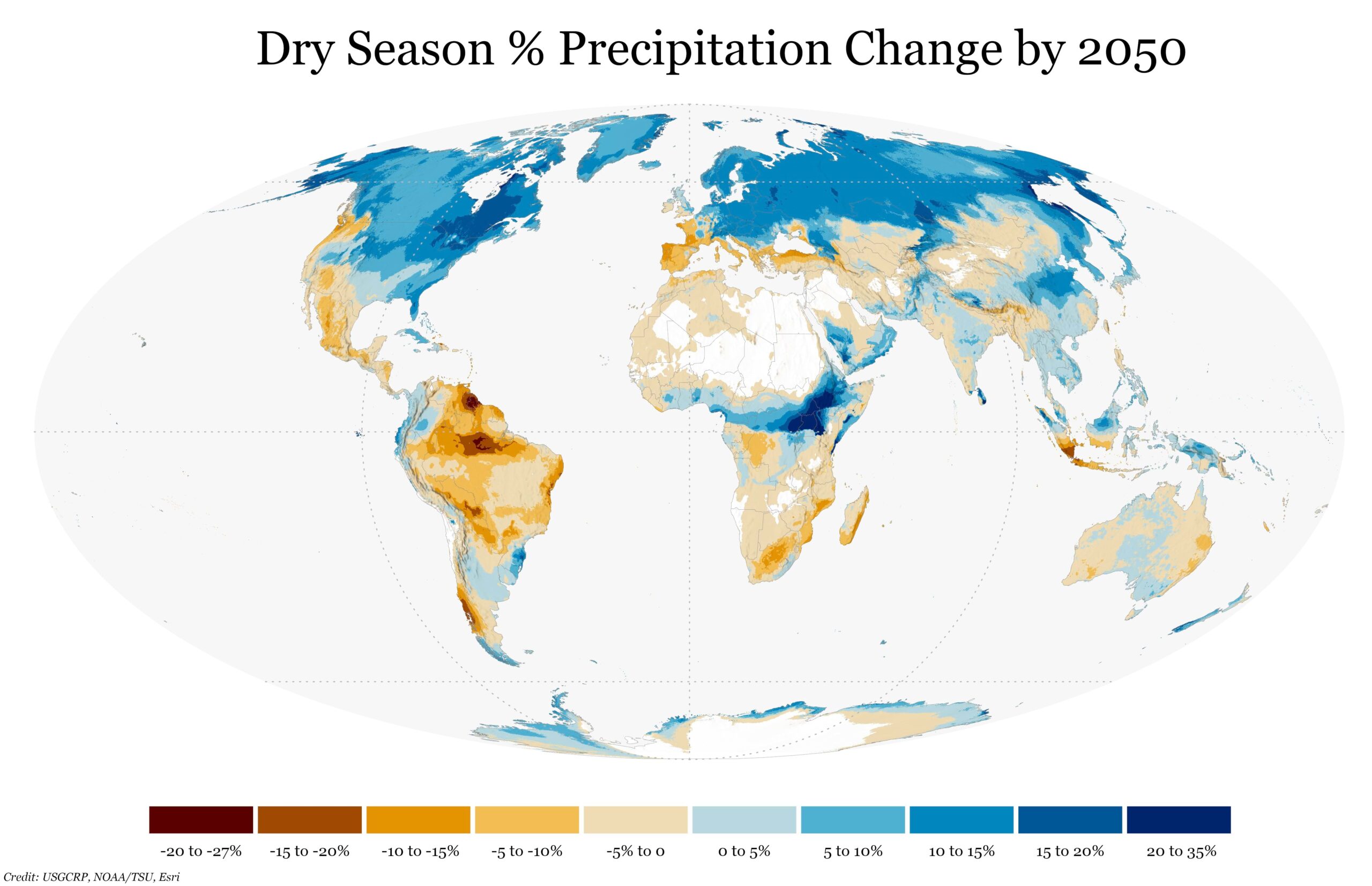Even during the dry season, may parts of the world, especially the Northern Hemisphere, could experience increases in precipitation.
