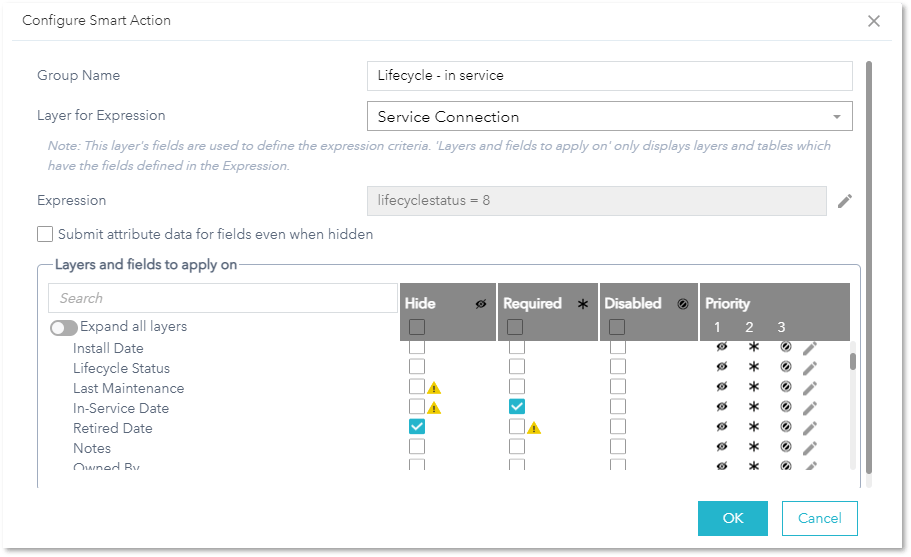 Configure Smart Actions in the Smart Editor widget