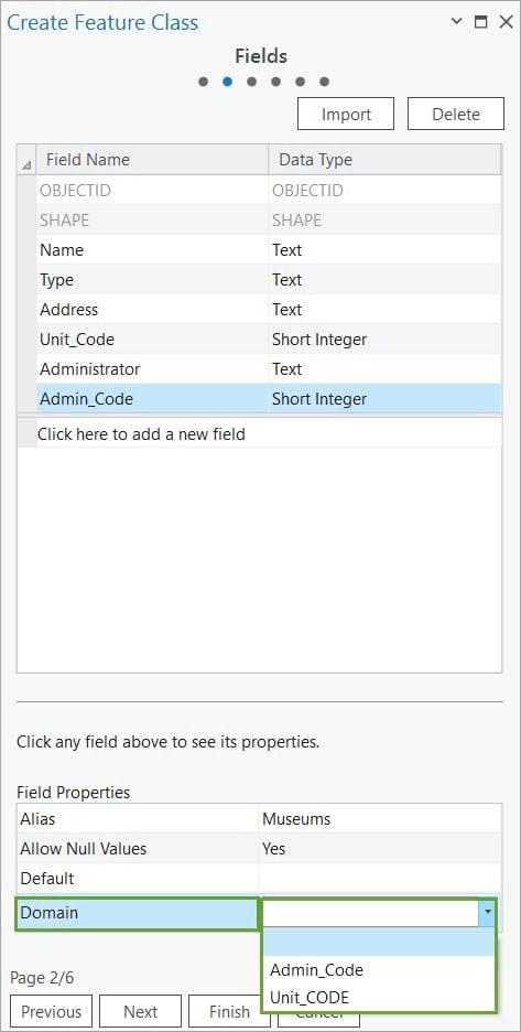 Create Feature Class wizard Create Feature Class wizard