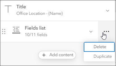 Delete Fields list