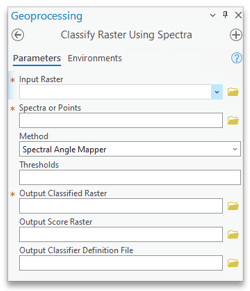 The spectral classification tool UI