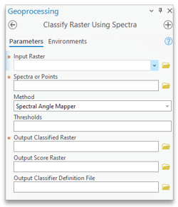 The spectral classification tool UI The spectral classification tool UI