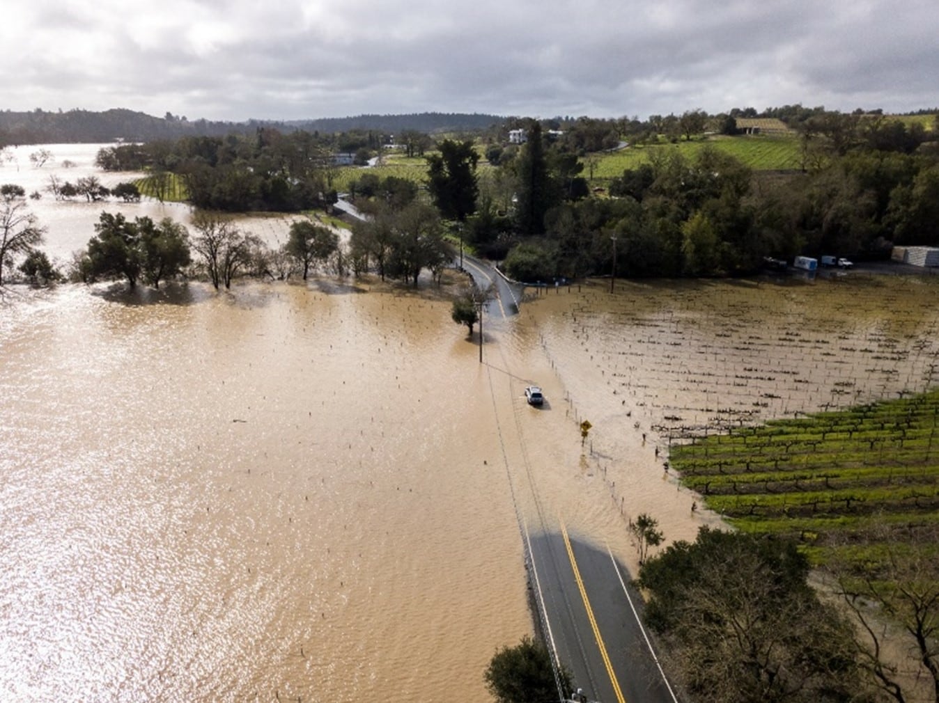 The Russian River floods in Northern California The Russian River floods in Northern California