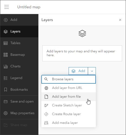 Add layer from file Add layer from file