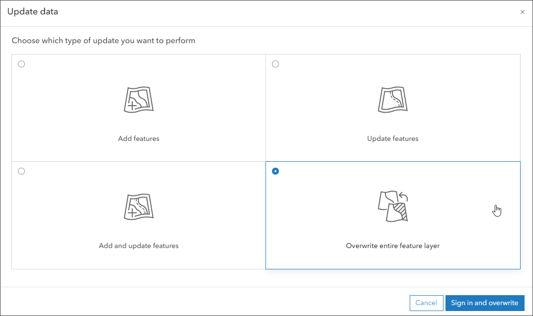 Overwrite hosted feature layer from Google Drive Overwrite hosted feature layer from Google Drive