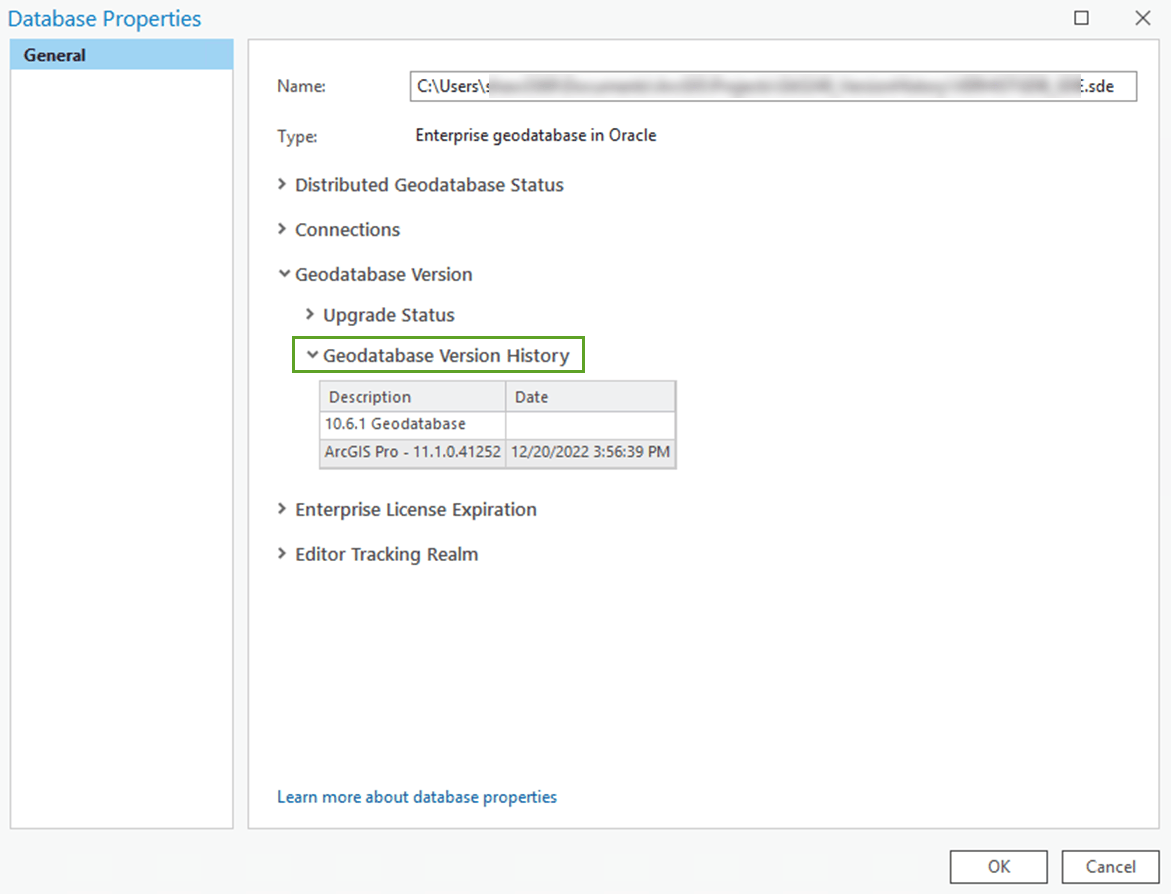 Geodatabase Version History Geodatabase Version History
