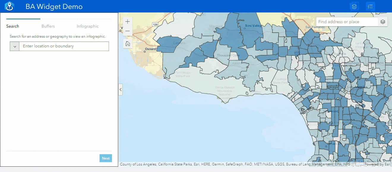 Map widget with Workflow mode