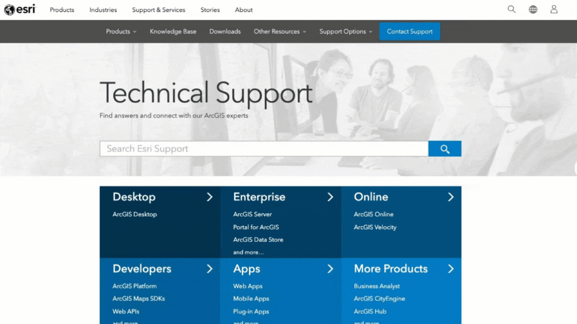 A screenshot of the current Technical Support experience is replaced by a screenshot of the new Technical Support experience.