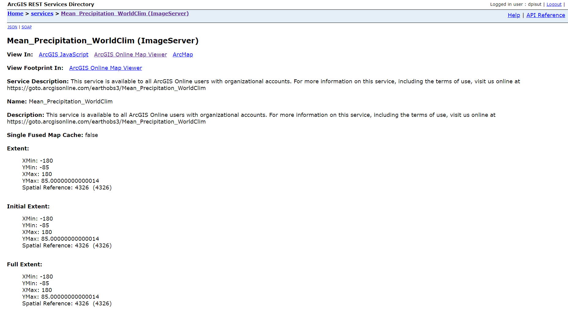 REST info page and metadata REST info page and metadata