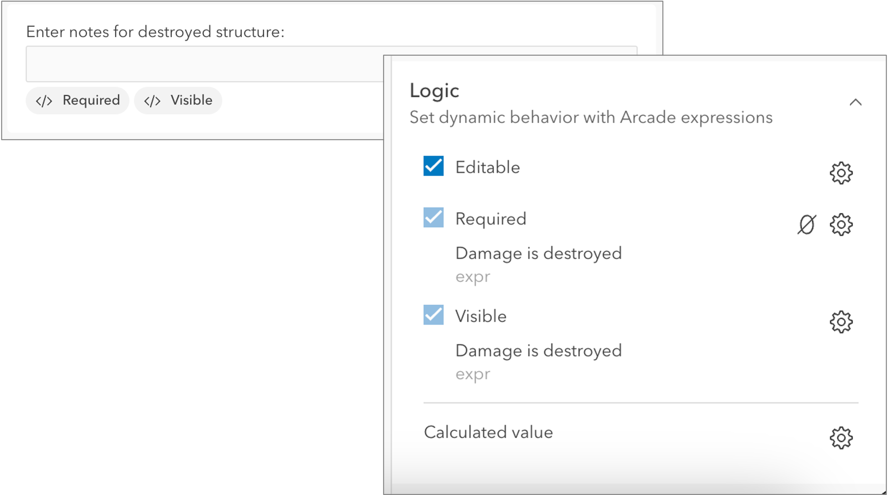 Apply logic to determine when form elements are required and/or editable.