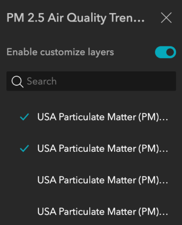Choose which layers display in Map Layers
