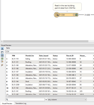 Records from FME Desktop reader component