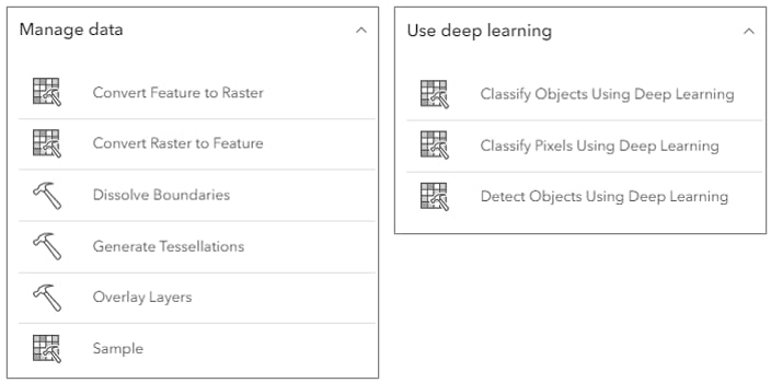 Raster analysis tools Raster analysis tools