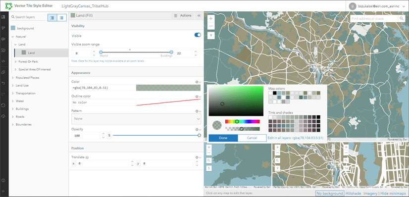 Vector Tile Style Editor