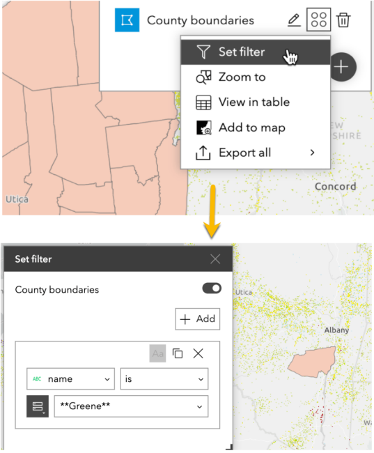 Filter data you just added