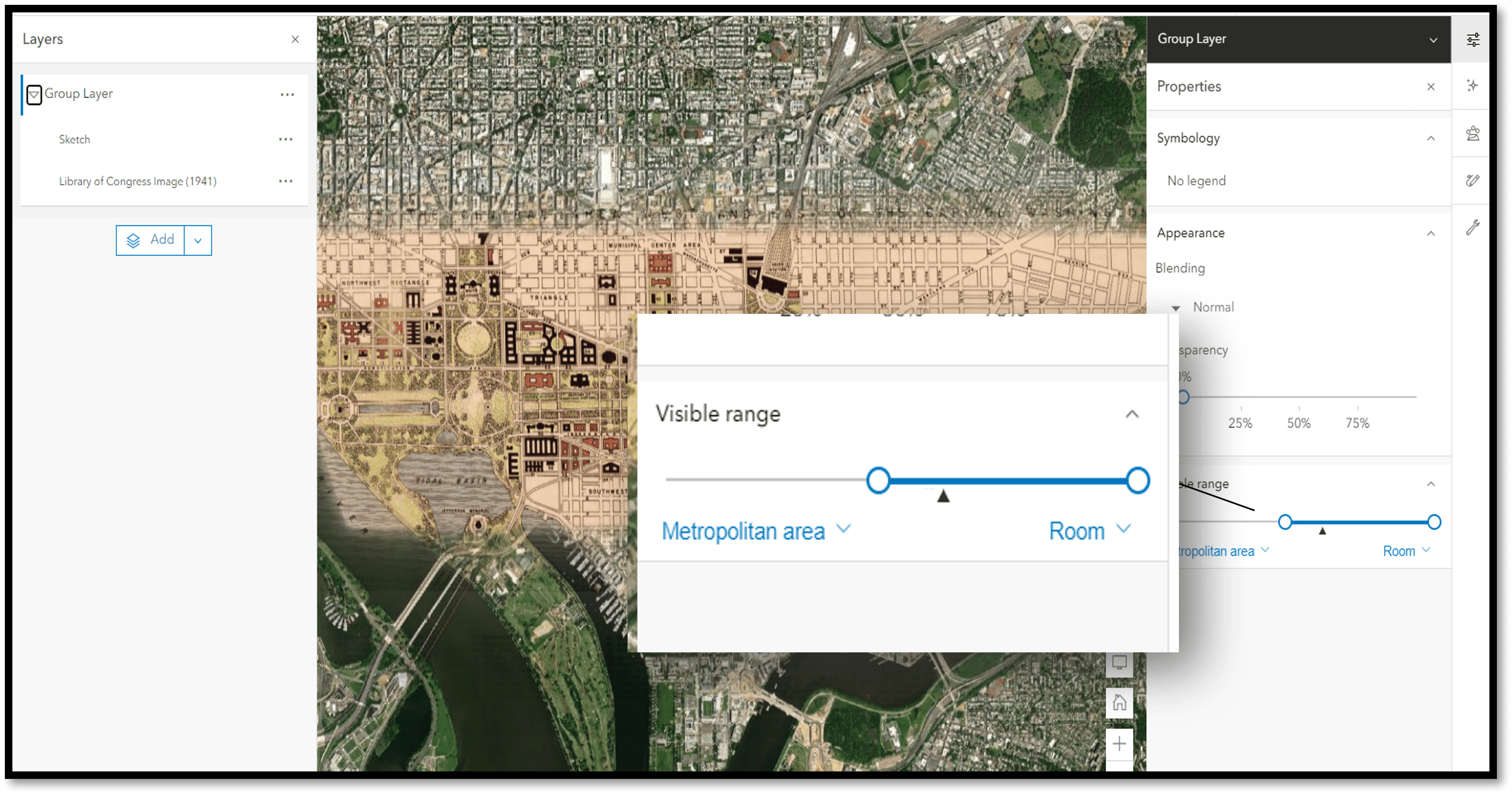 Visible range settings