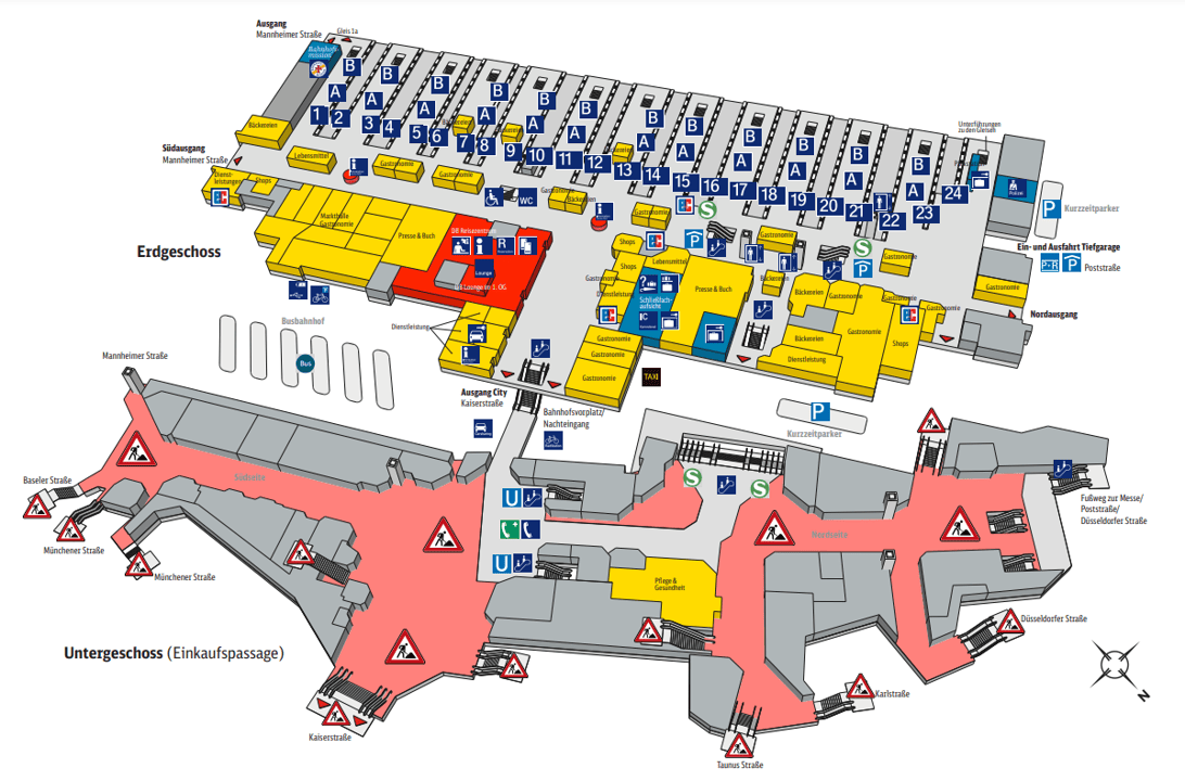 Frankfurt Main Station floorplan