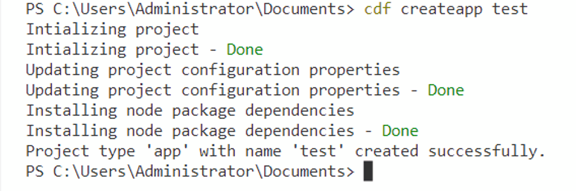 Shreyas uses the cdf command line tool to create a custom data app.